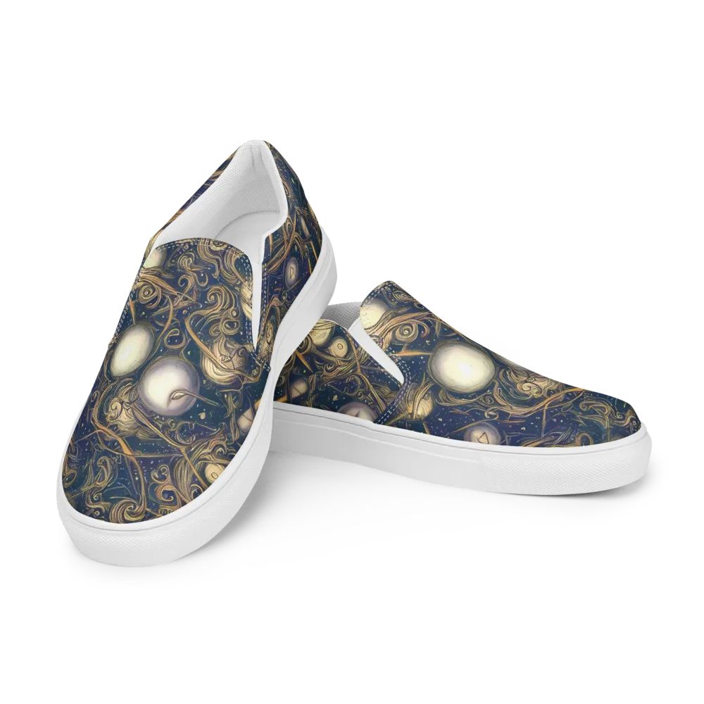 Orbital Baroque on Women's Slip-On Canvas Shoes — Left Front