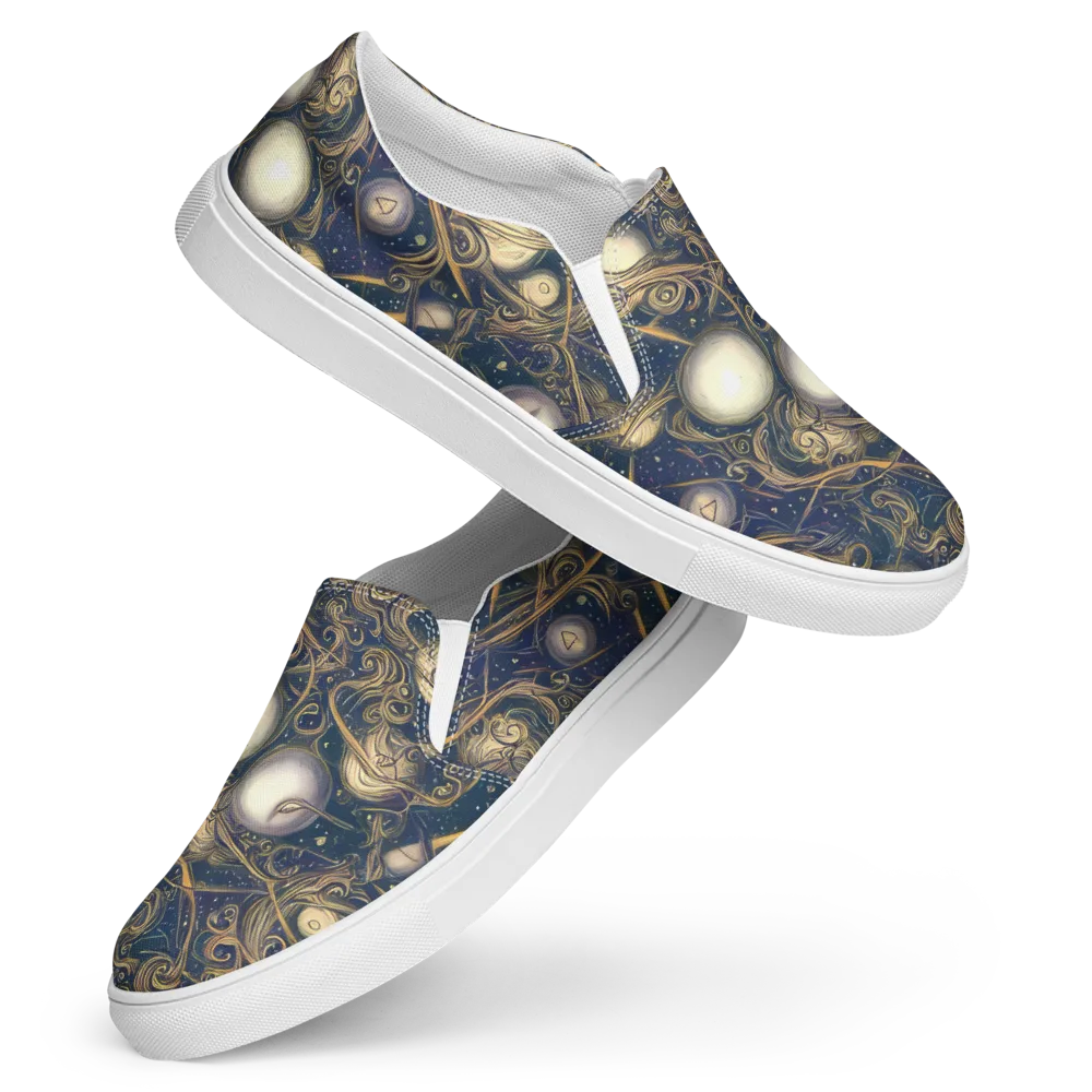 Orbital Baroque on Women's Slip-On Canvas Shoes — Front