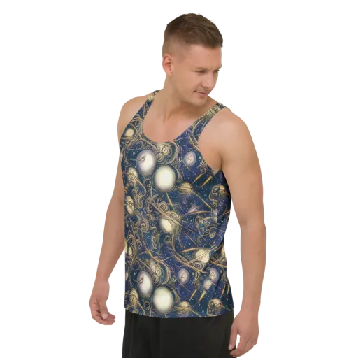 Orbital Baroque on a Men's Tank Top