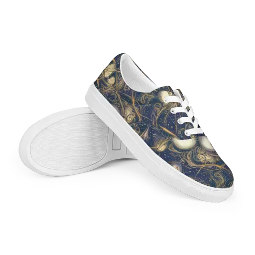 Orbital Baroque on a Men's Lace-Up Canvas Shoes