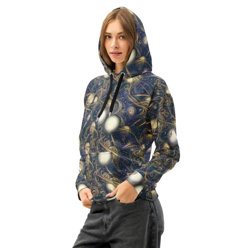 Orbital Baroque on a Cotton Hoodie
