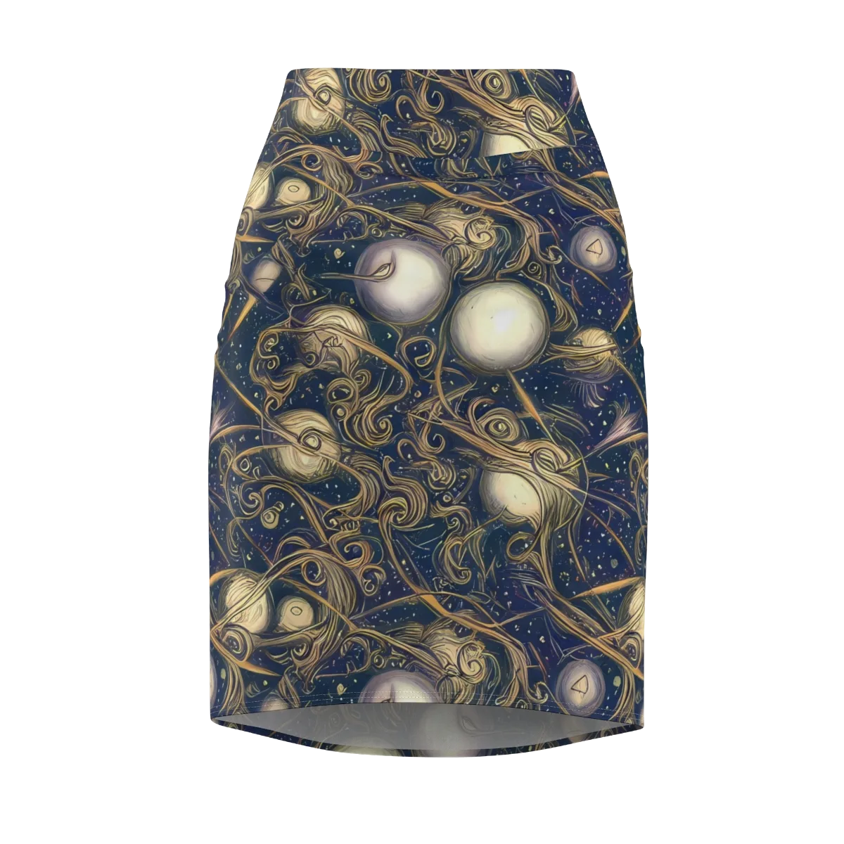 Orbital Baroque on Pencil Skirt — Front