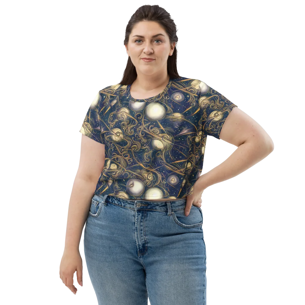 Orbital Baroque on Crop Tee — Front