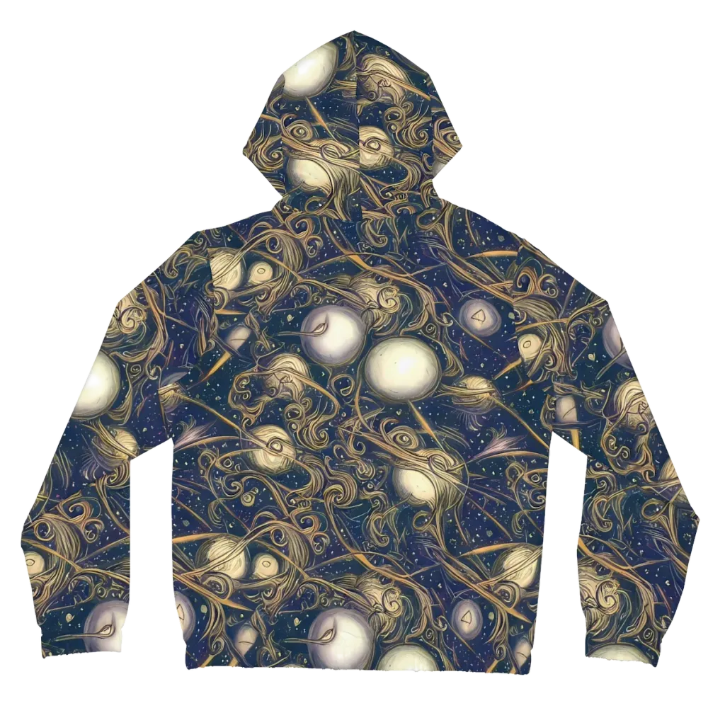 Orbital Baroque on Women's Full-Zip Hoodie — Back