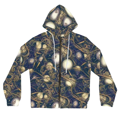 Orbital Baroque on a Women's Full-Zip Hoodie