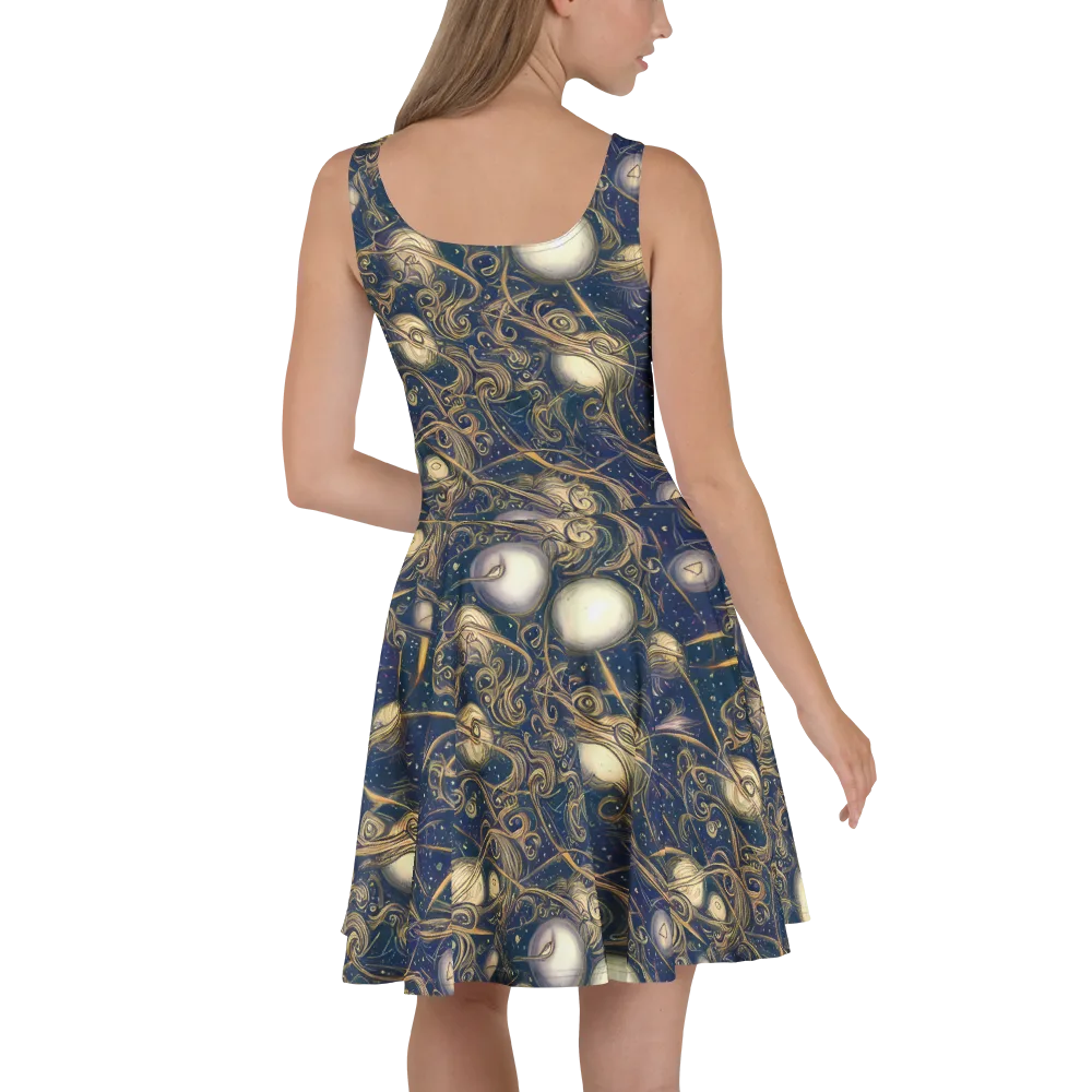 Orbital Baroque on Skater Dress — Back