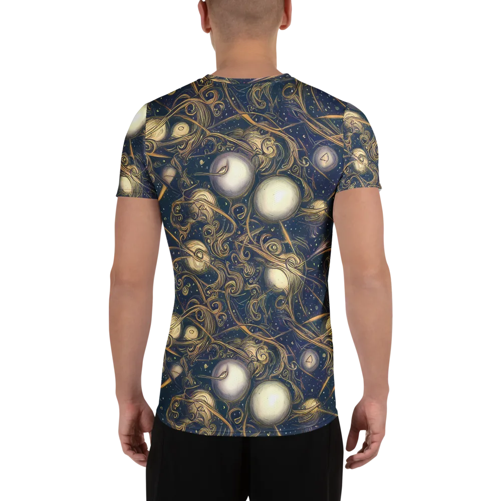 Orbital Baroque on Men's Athletic T-Shirt — Back
