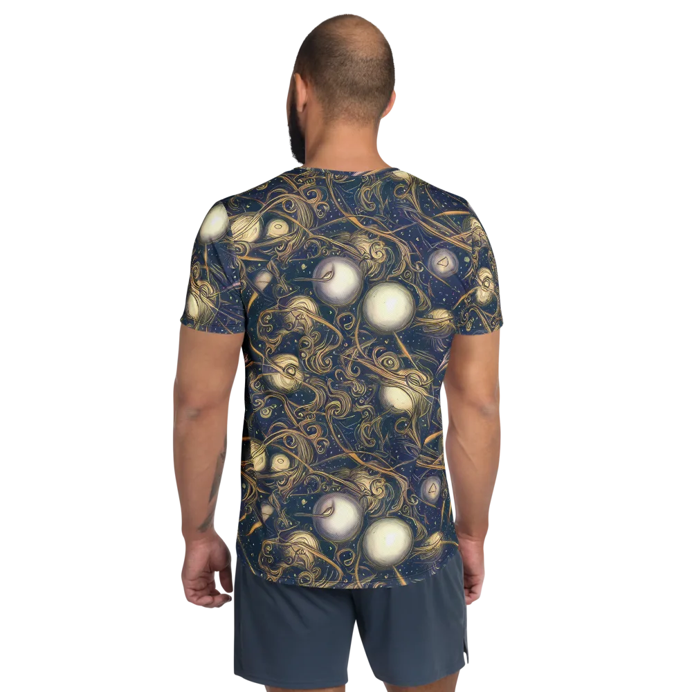 Orbital Baroque on Men's Athletic T-Shirt — Back