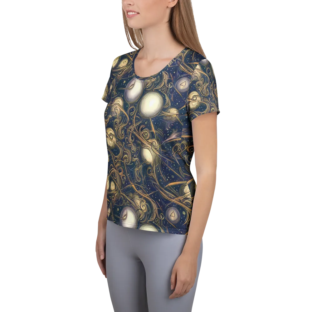 Orbital Baroque on Women's Athletic T-Shirt — Left