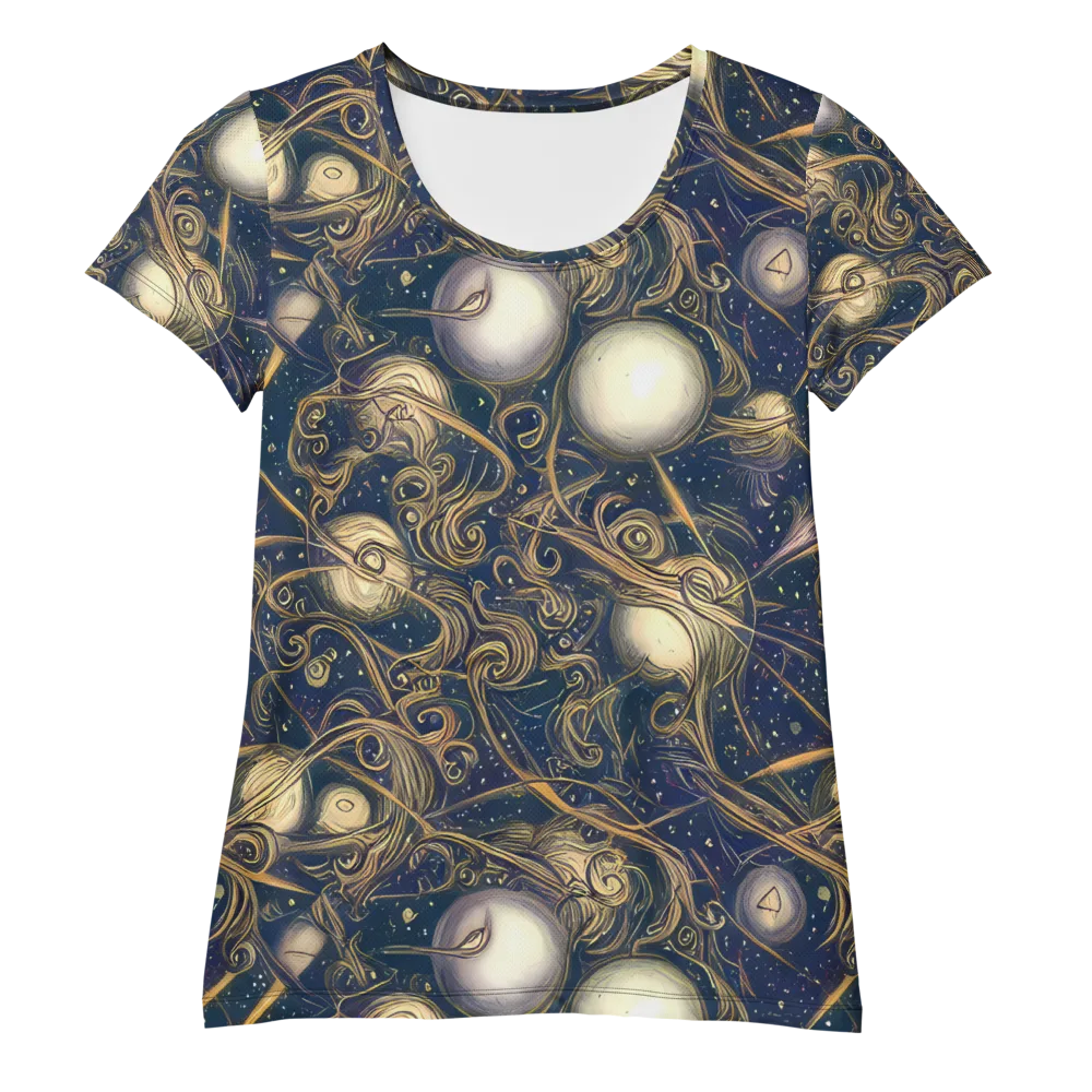 Orbital Baroque on Women's Athletic T-Shirt — Front