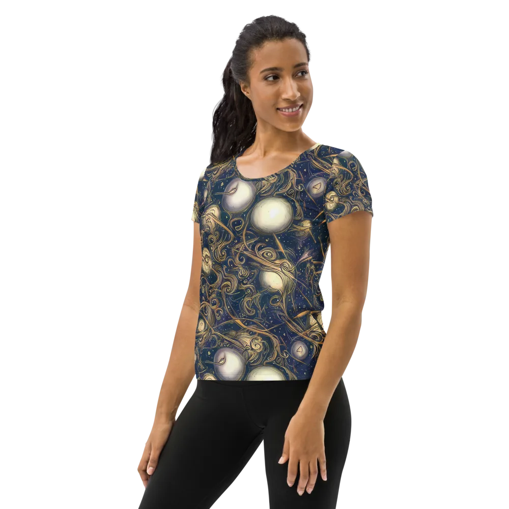 Orbital Baroque on Women's Athletic T-Shirt — Left