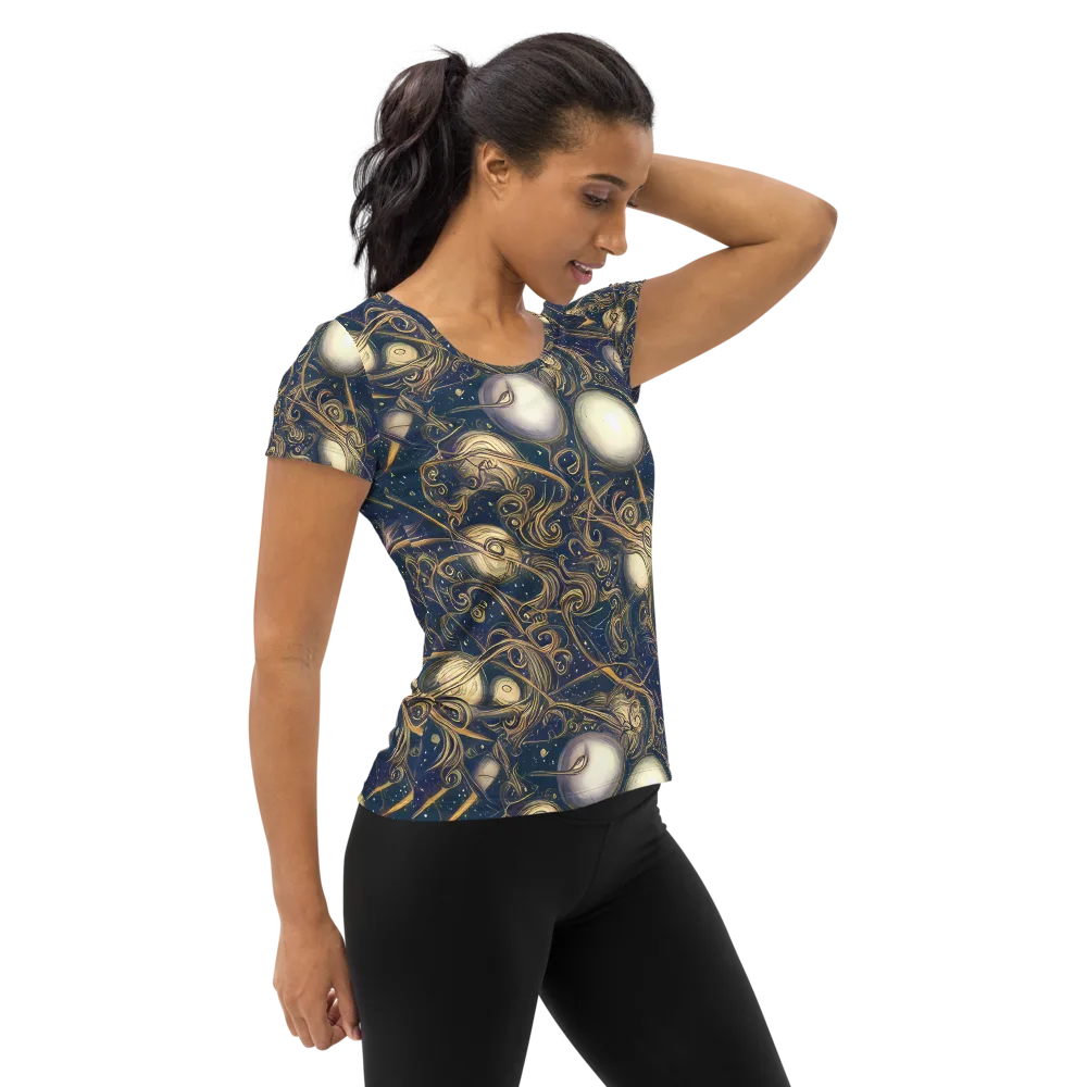 Orbital Baroque on Women's Athletic T-Shirt — Right