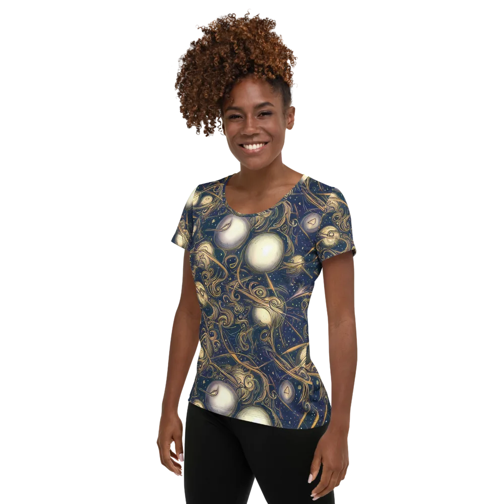 Orbital Baroque on Women's Athletic T-Shirt — Left