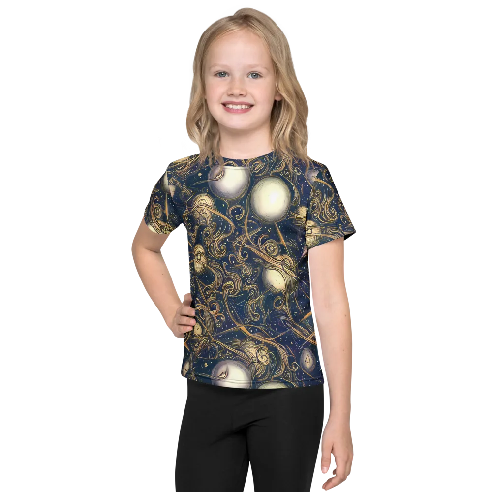 Orbital Baroque on Kids Crew Neck T-Shirt — Front