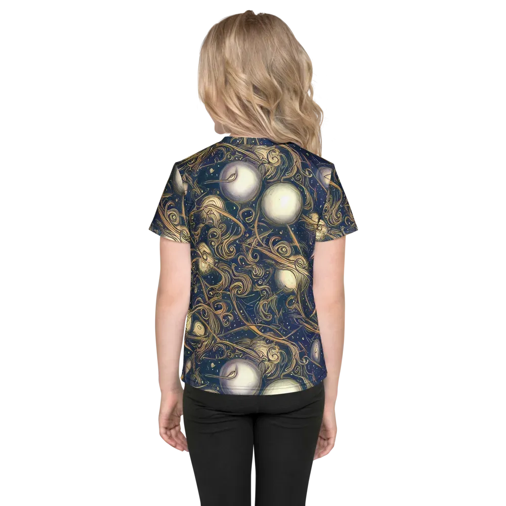 Orbital Baroque on Kids Crew Neck T-Shirt — Back