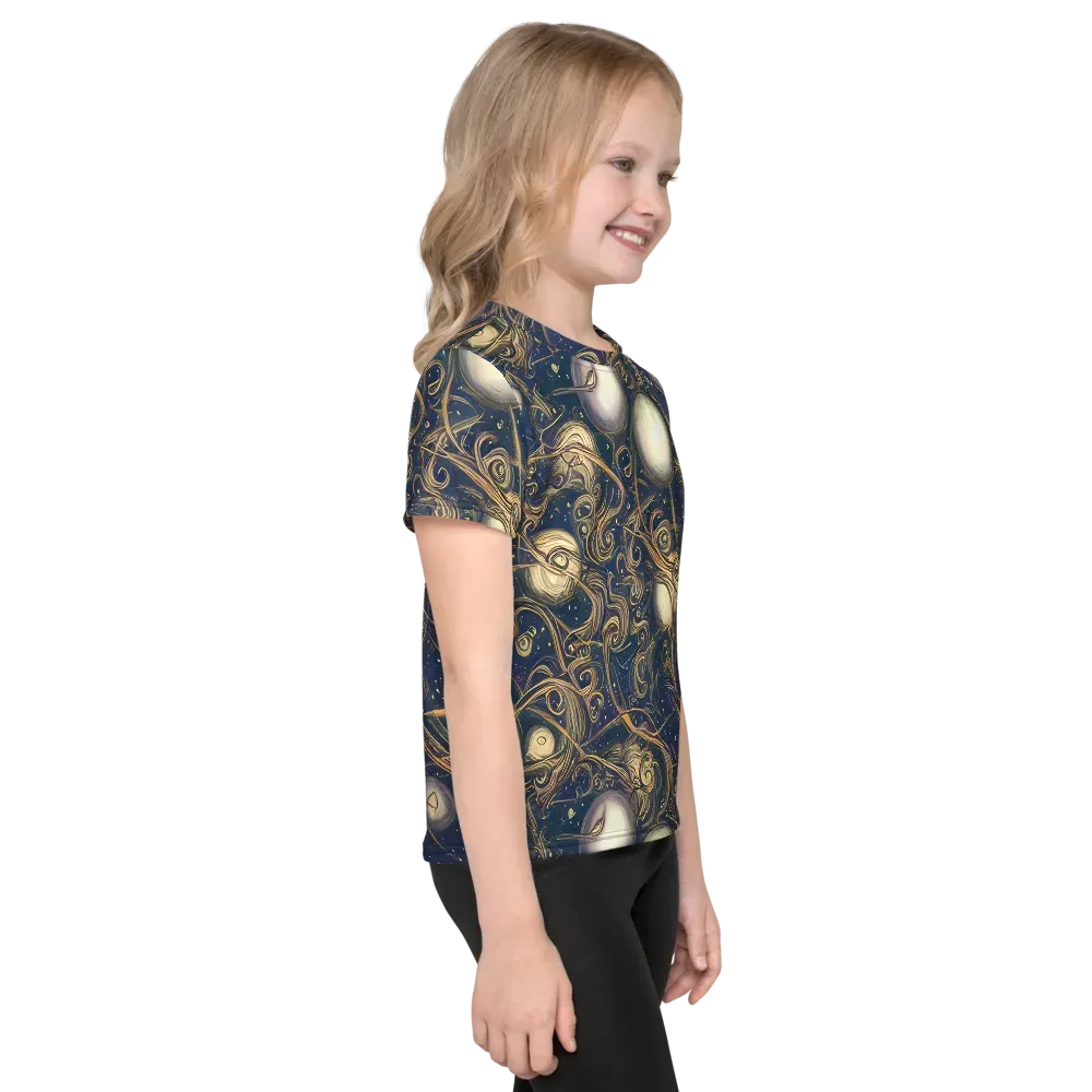 Orbital Baroque on Kids Crew Neck T-Shirt — Right