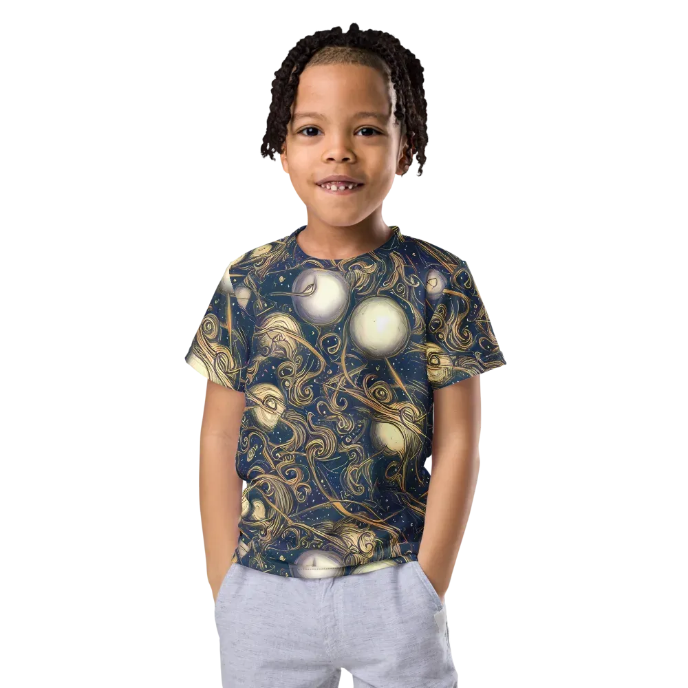 Orbital Baroque on Kids Crew Neck T-Shirt — Front
