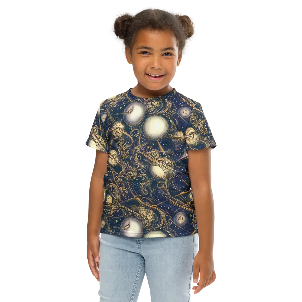 Orbital Baroque on Kids Crew Neck T-Shirt — Front