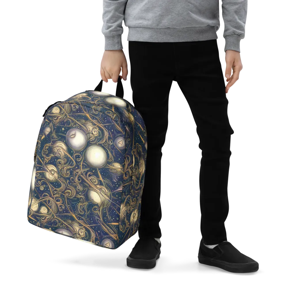 Orbital Baroque on Minimalist Backpack — Zoomed-in