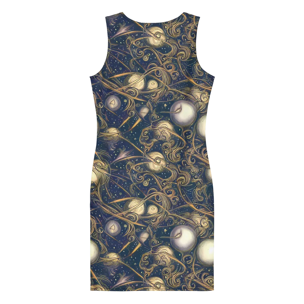 Orbital Baroque on Bodycon Dress — Back
