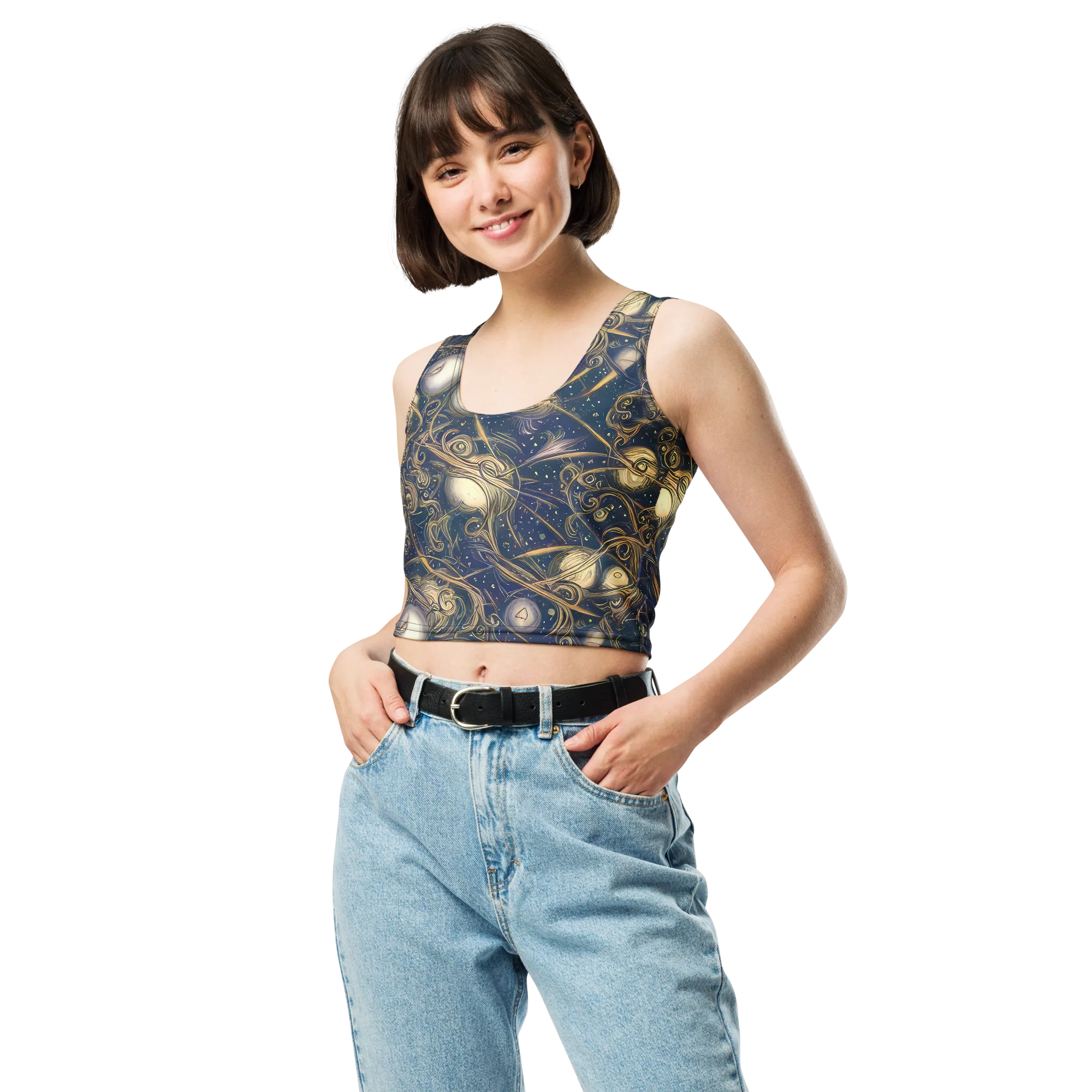 Orbital Baroque on Crop Top — Front