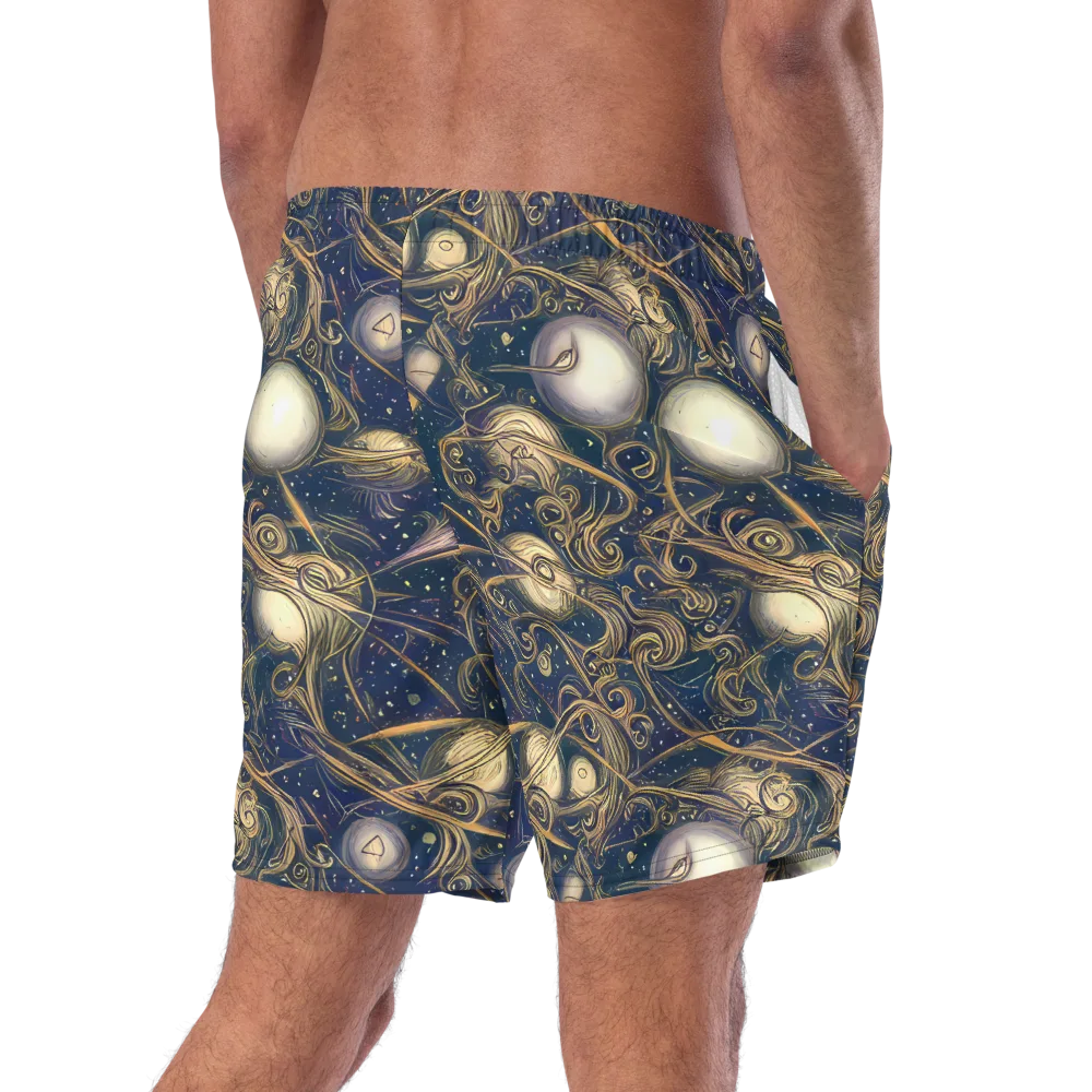 Orbital Baroque on Swim Trunks — Right Back