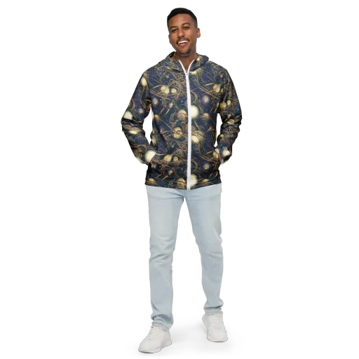 Orbital Baroque on a Men's Windbreaker