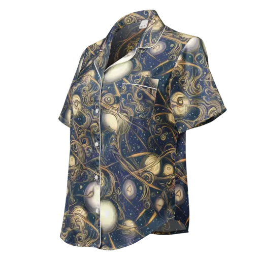 Orbital Baroque on a Women's Short Sleeve Pajama Top