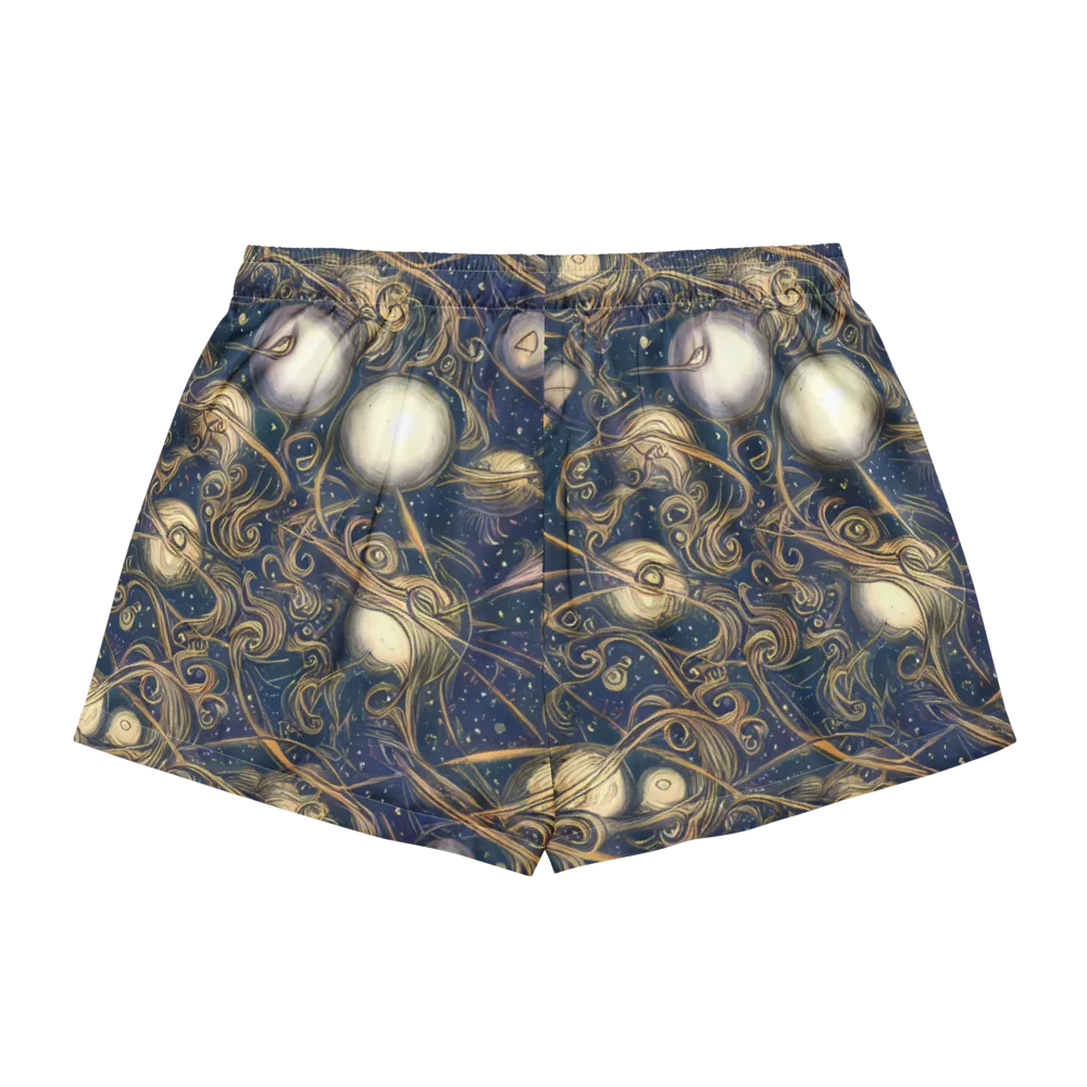 Orbital Baroque on Women's Pajama Shorts — Back