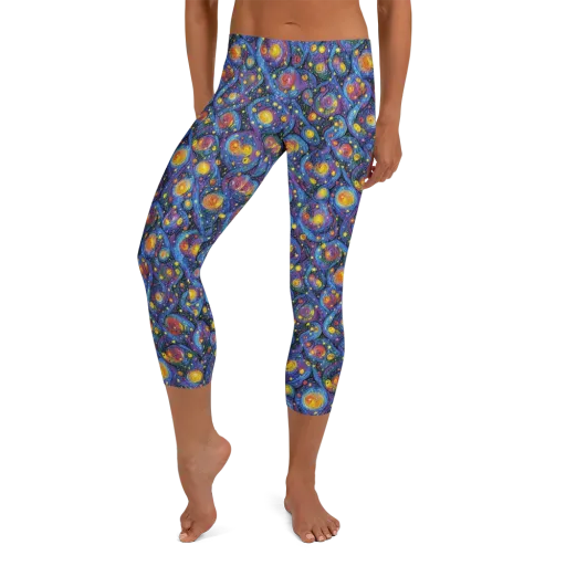 Galactic Reverie on a Capri Leggings