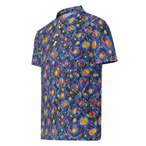 Galactic Reverie on a Men's Slim Fit Polo Shirt