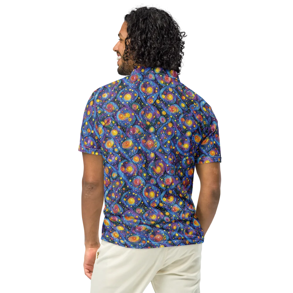 Galactic Reverie on Men's Slim Fit Polo Shirt — Back