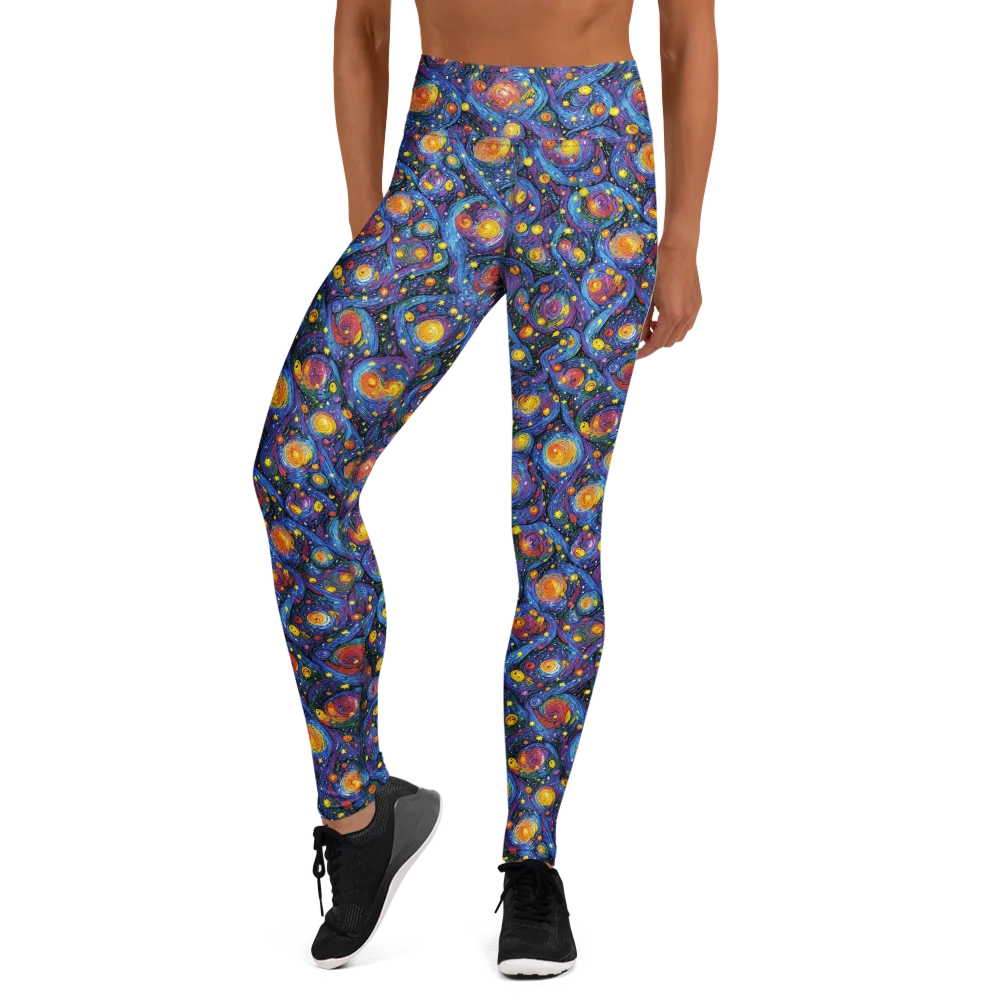 Galactic Reverie on Yoga Leggings — Front