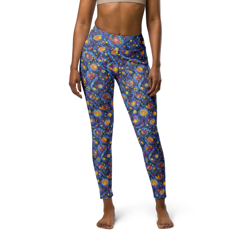 Galactic Reverie on Yoga Leggings — Front