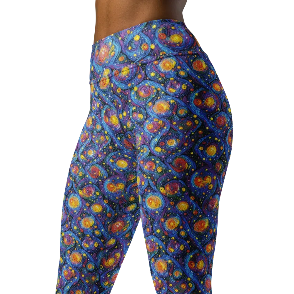 Galactic Reverie on Yoga Leggings — Left Front