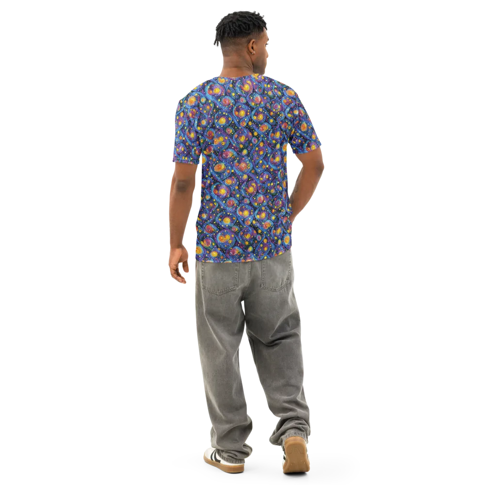 Galactic Reverie on Men's Cotton Crew Neck T-Shirt — Back
