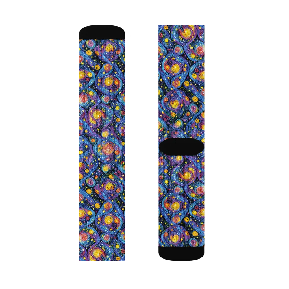 Galactic Reverie on Socks — Left Sock