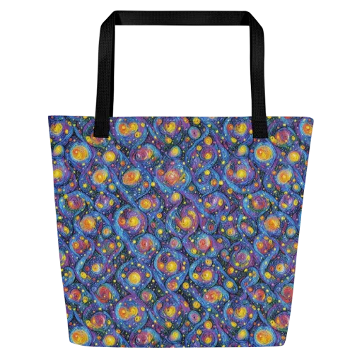 Galactic Reverie on a Large Tote Bag W/ Pocket