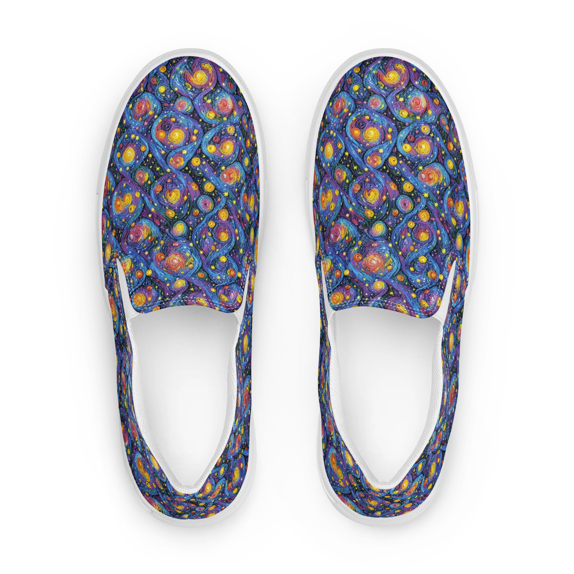 Galactic Reverie on Women's Slip-On Canvas Shoes — Front