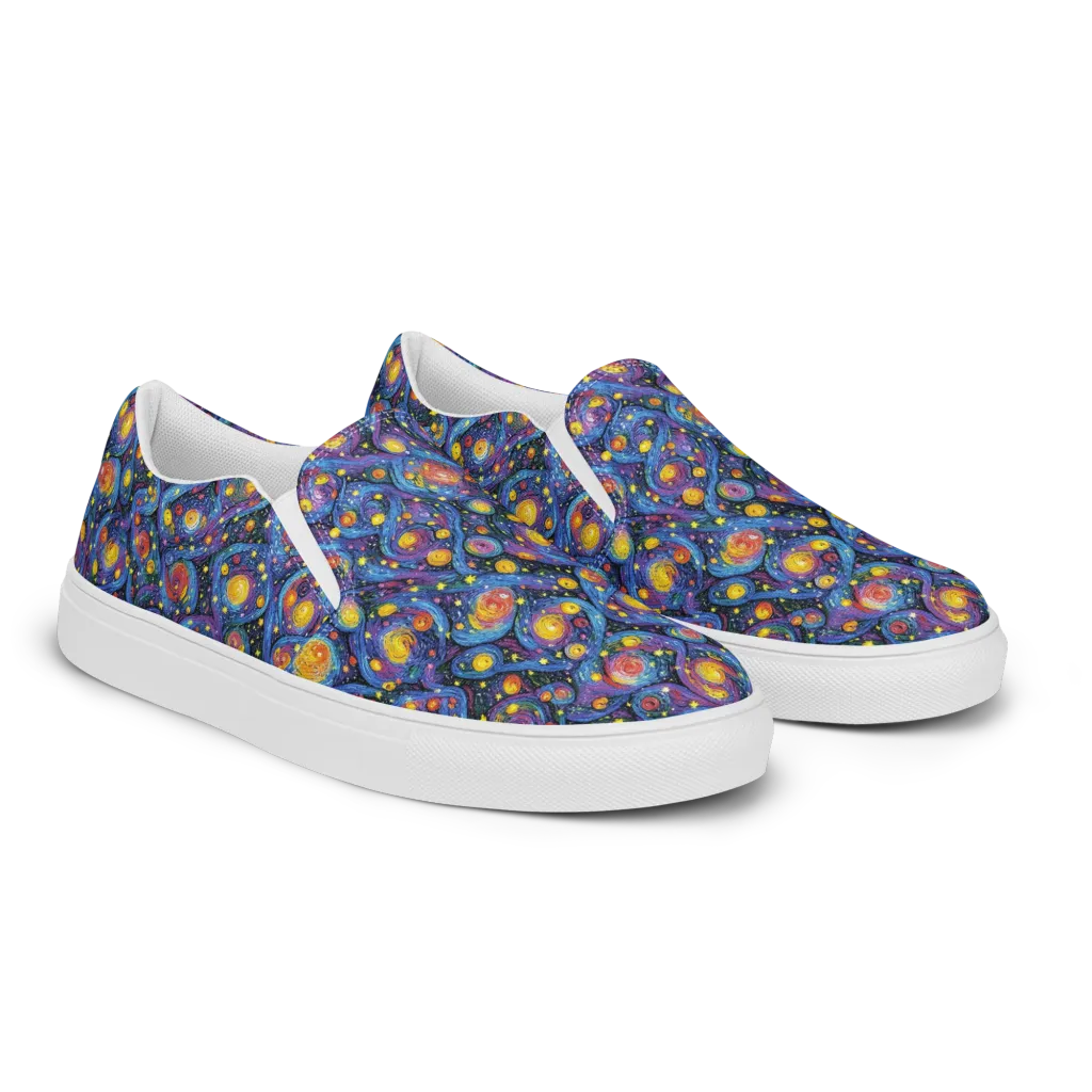 Galactic Reverie on Women's Slip-On Canvas Shoes — Right Front