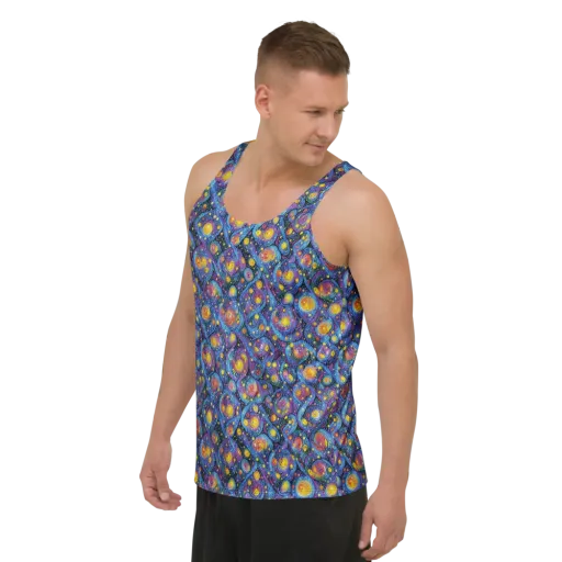 Galactic Reverie on a Men's Tank Top