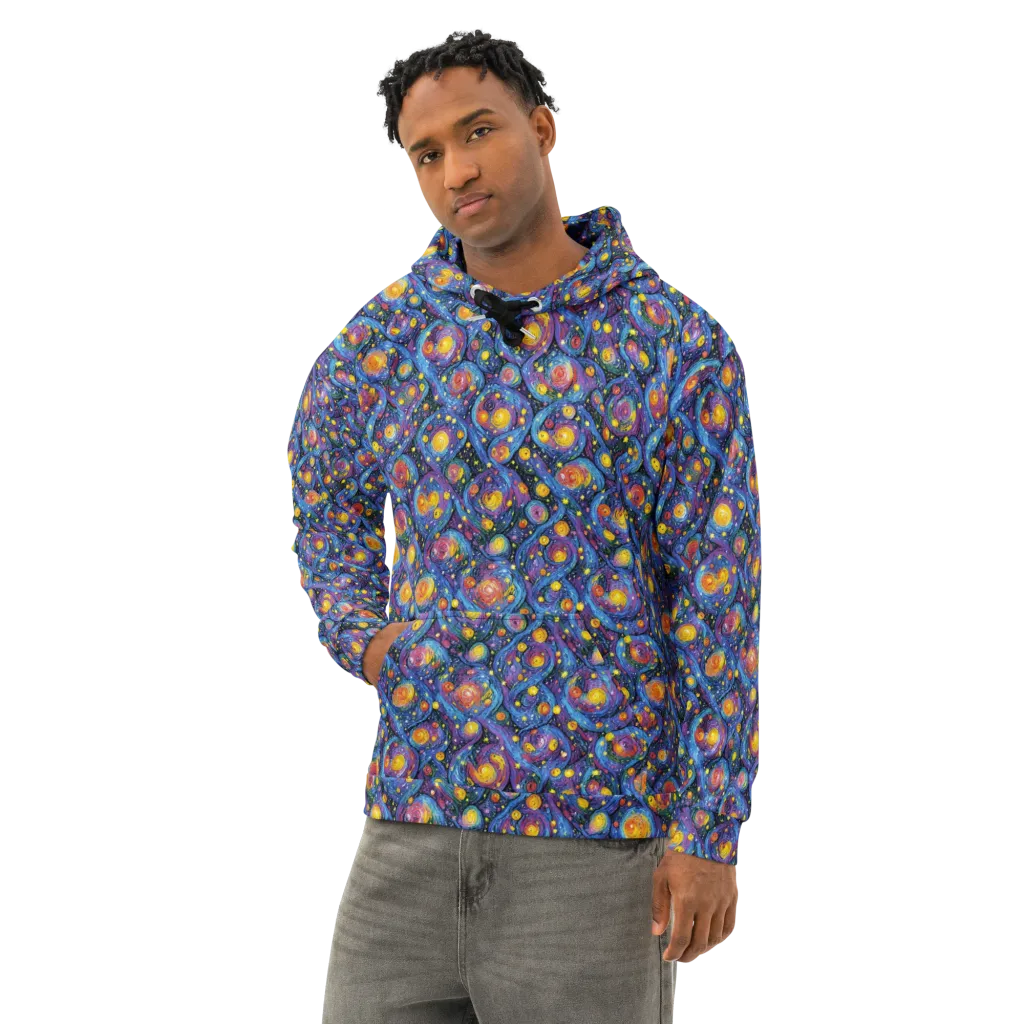 Galactic Reverie on Cotton Hoodie — Left Front