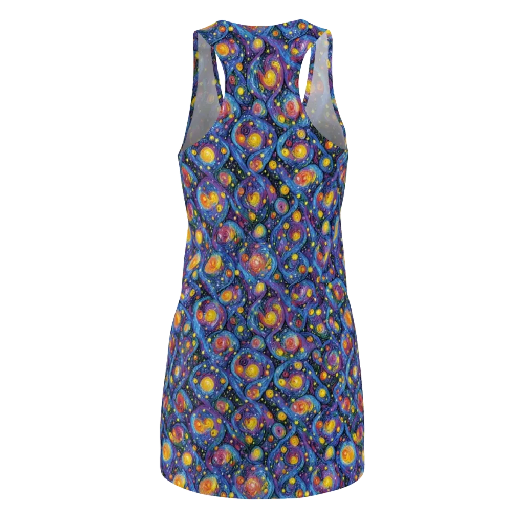 Galactic Reverie on Racerback Dress — Back