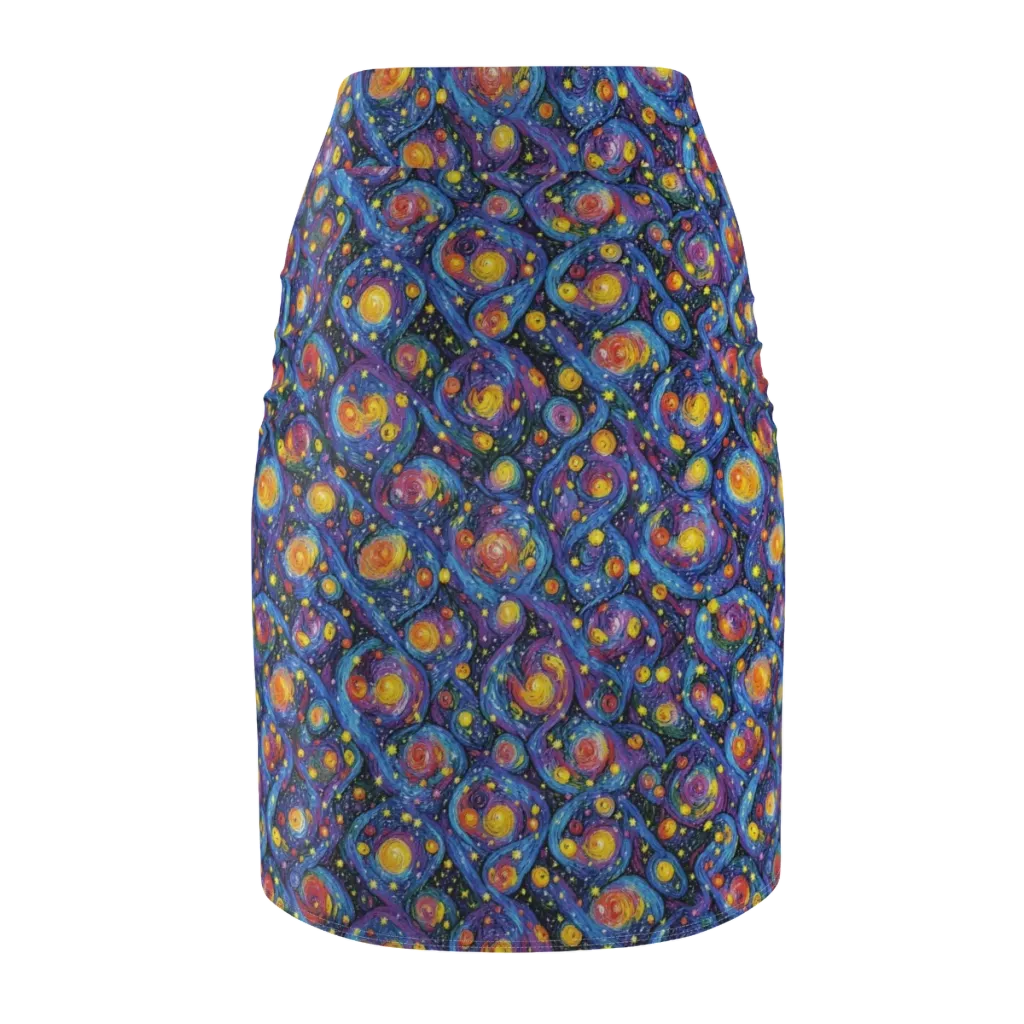 Galactic Reverie on Pencil Skirt — Back