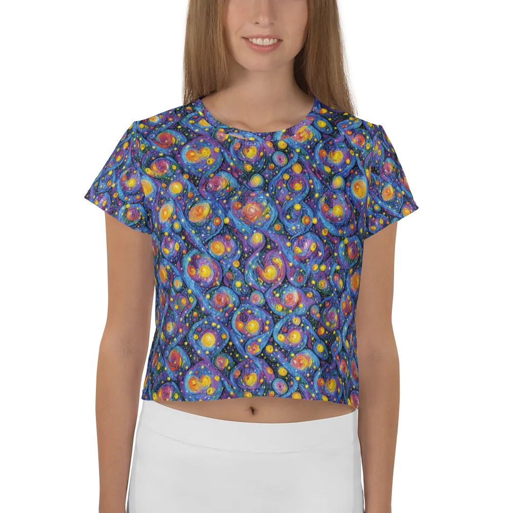 Galactic Reverie on Crop Tee — Front