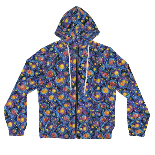 Galactic Reverie on a Women's Full-Zip Hoodie