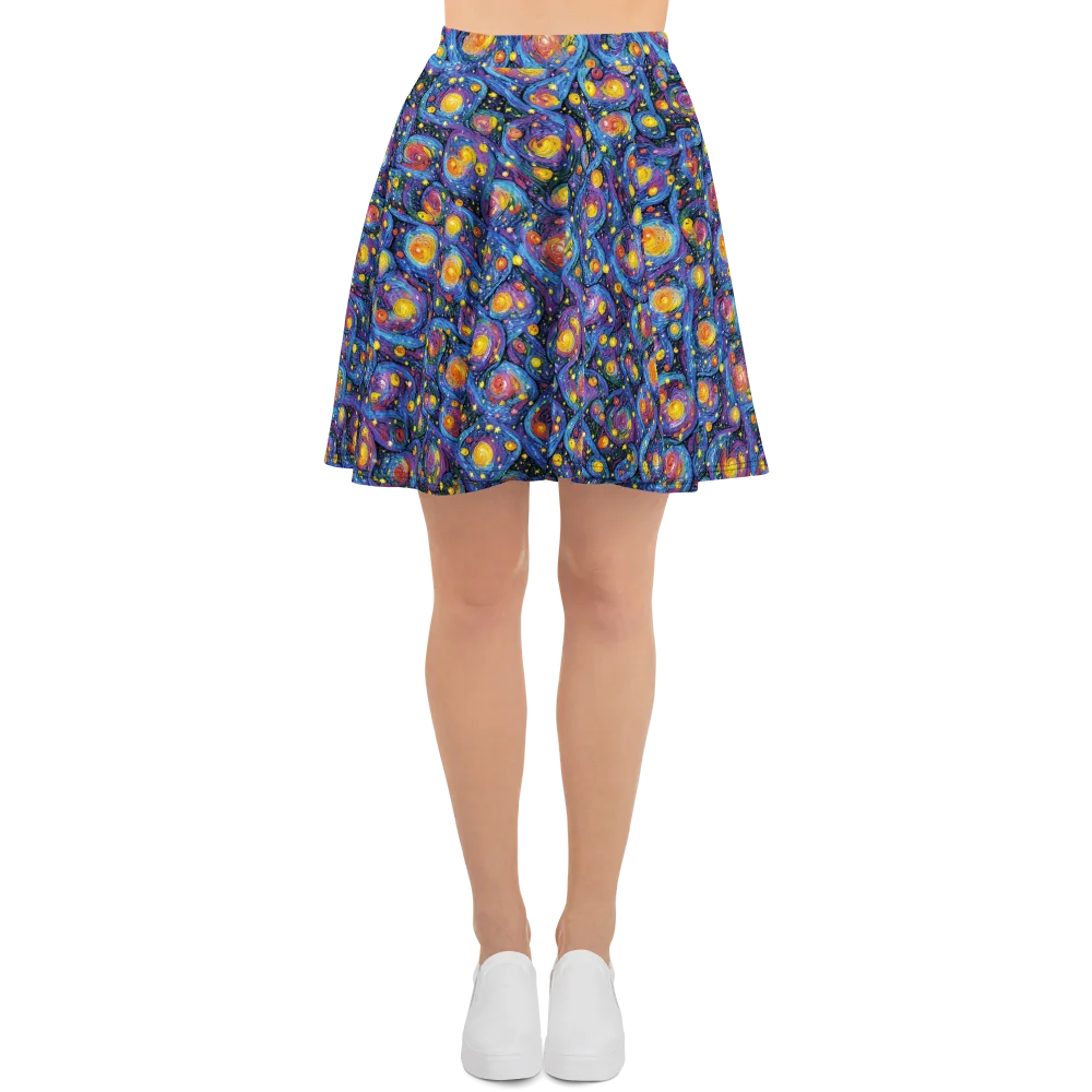 Galactic Reverie on Skater Skirt — Front