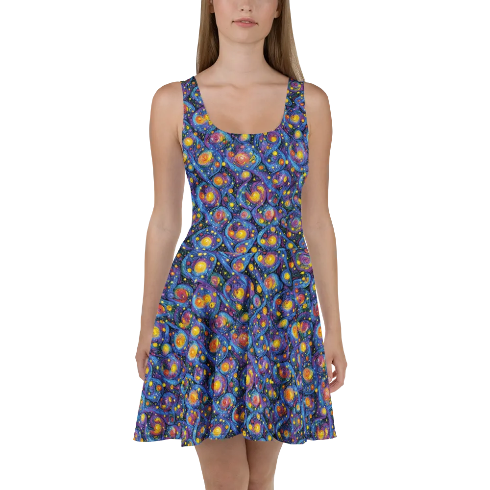 Galactic Reverie on Skater Dress — Front