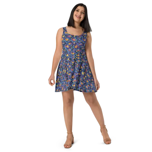 Galactic Reverie on a Skater Dress