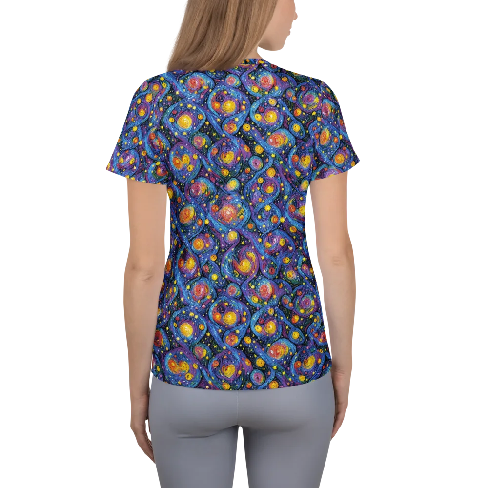 Galactic Reverie on Women's Athletic T-Shirt — Back